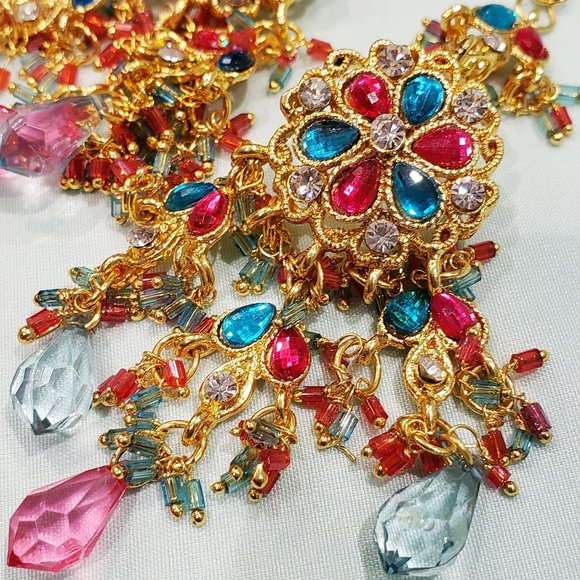 Indian Jewelry Set - Necklace + Earrings - Picture 4 of 4